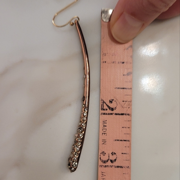 Alexis Bittar rose gold crystal stick earrings - Picture 4 of 4